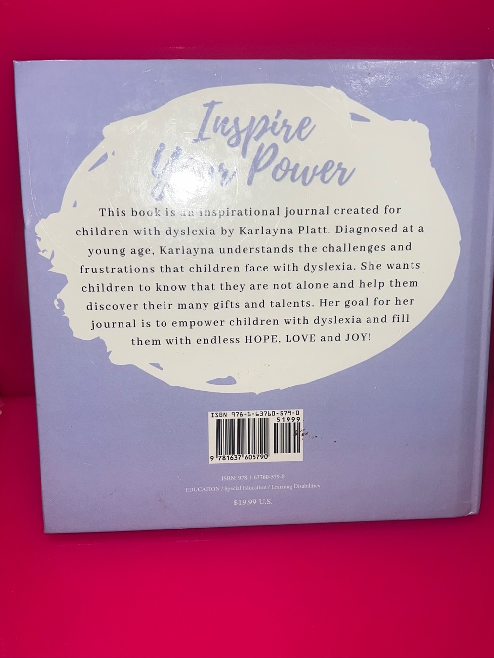 Inspire Your Power Kids Journal – Lavender - Picture 2 of 4